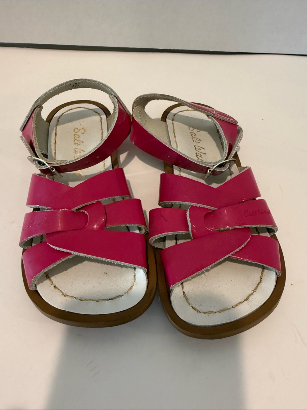 Saltwater Sandals toddler Hot Pink SZ 10